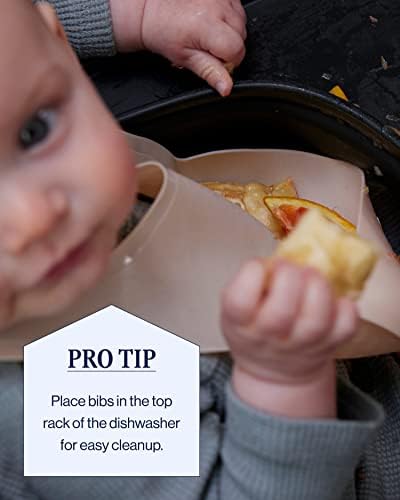Lalo baby bib showing flexible material texture