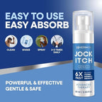 Full retail display set of the Hermon jock itch extra strength twin pack for men.