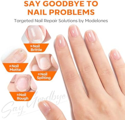 Modelones nail growth serum ingredients and size label