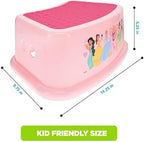 Two piece children bathroom essential kit showcasing universal fit on an elongated home toilet