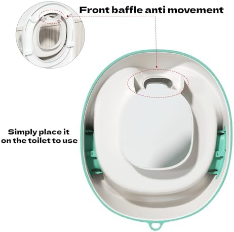 5 STAR SUPER DEALS Toilet Training Chair lifestyle view placed securely on a standard home bathroom western toilet seat