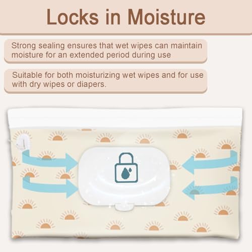 Bohemian style portable wipe case for travel