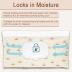 Bohemian style portable wipe case for travel