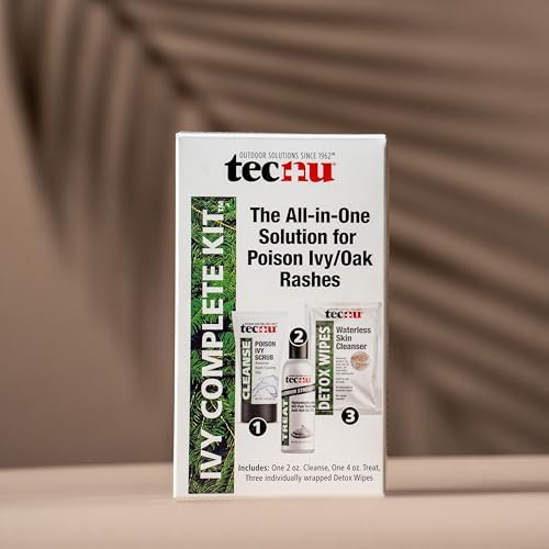 Back label view of Tecnu complete kit showing usage instructions and product directions