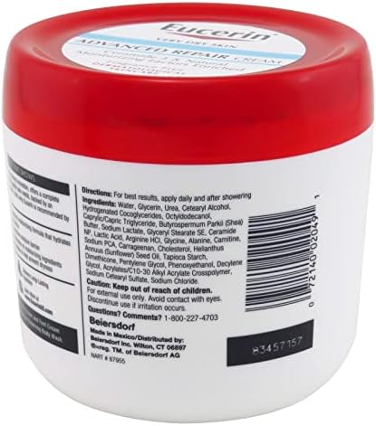 Eucerin dry skin creme non-greasy fast-absorbing fragrance-free 473ml