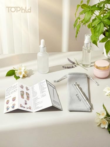 Complete 3 piece stainless steel acupressure massage kit packaging display