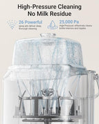 Interior view of Bear Bottle Washer Pro with bottle rack