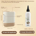 Scalp applicator brush highlighting clear 6 milliliter fluid window