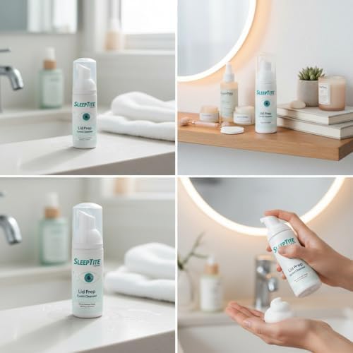 Hypoallergenic eyelid hygiene wash for meibomian gland dysfunction support.
