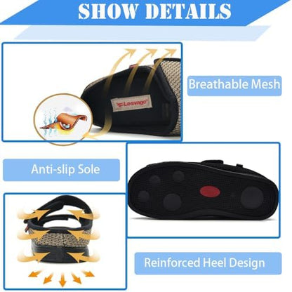Bottom view of the non-slip outsole on AUSTYLCO men's slippers for plantar fasciitis support.