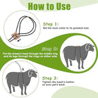 HRYOML goat halter and lead rope package elements separated to display full product contents