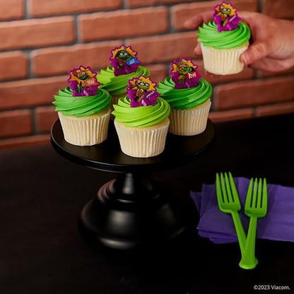 Official DecoPac packaging for TMNT party cupcake decorations