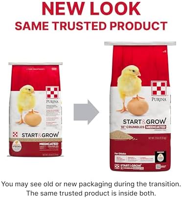 Close up of Purina poultry feed texture and crumbles