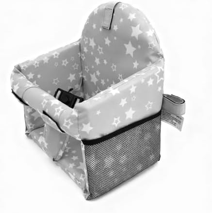 Hooetoon baby cover used on a restaurant high chair