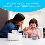 EVLA'S baby wipe dispenser placed in a nursery setting