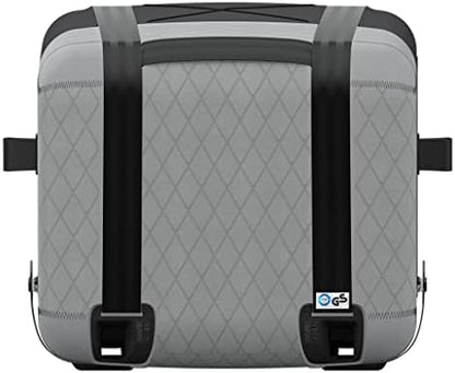 Luxury small pet car carrier showcasing washable grey inner cushion liner