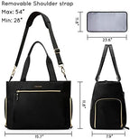 Mommore breast pump bag secured on luggage handle