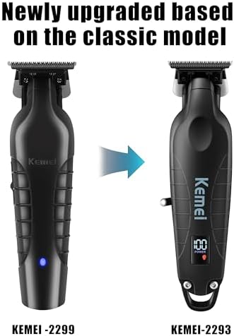 Kemei 2293 complete packaging box contents including oil brush and USB cable