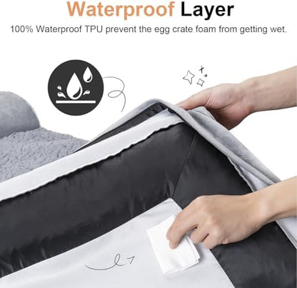Large Dog Bed Orthopedic Washable: Beds Bolster XL Bed Large Big Dogs Memory Foam Couch Sofa Waterproof with Removable Cover - Image 5