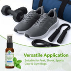 Imported USA shoe deodorizer for athletes featuring natural essential oil ingredients.