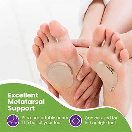 Clear silicone gel foot cushions for high heel pain relief