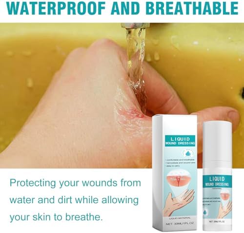 Quick dry liquid aid spray showing the clear protective barrier layer.