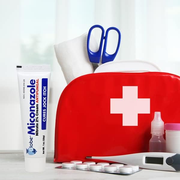 Globe brand medicated miconazole nitrate cream for ringworm and jock itch relief.