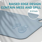 Cutebe silicone placemat being loaded into a dishwasher for quick cleaning