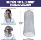 Side view of Homeya extra large head net covering head and neck