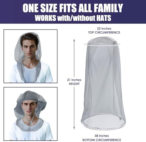 Side view of Homeya extra large head net covering head and neck