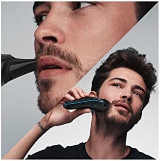Braun seven in one grooming kit displaying all four length combs and the detail trimmer attachment.
