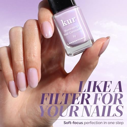 LONDONTOWN natural nail strengthener and optical concealer packaging details.