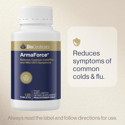 BioCeuticals ArmaForce 120 Tablets angled view showcasing the premium packaging
