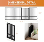 Snuowu black metal indoor outdoor dog fence protecting the bottom of a house staircase
