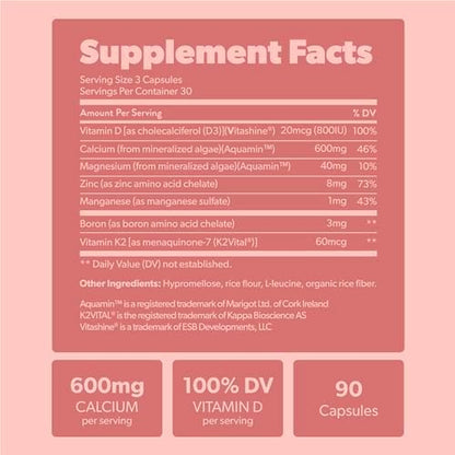 Sapling Algae Calcium supplement bone health support benefits