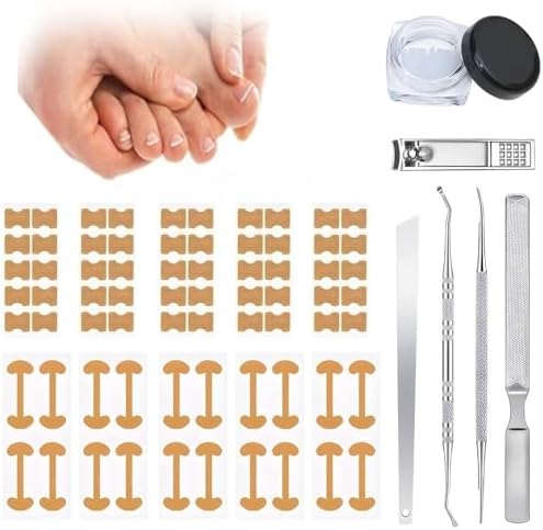 Stainless steel nail lifter and file tools from the Ketsicart pedicure set cleaning a curved toenail.