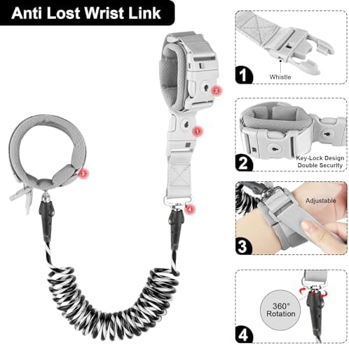 Toddler wearing Accmor waist leash for outdoor safety