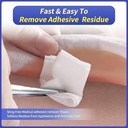 Ovand 100 count medical grade adhesive remover wipes packaging