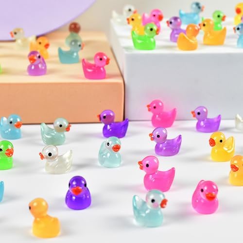 BOOJALOO little resin duckies arranged inside a miniature fairy garden micro landscape
