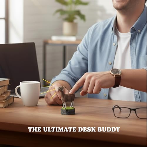 Person pressing the funny office stress relief gag gift to activate sound