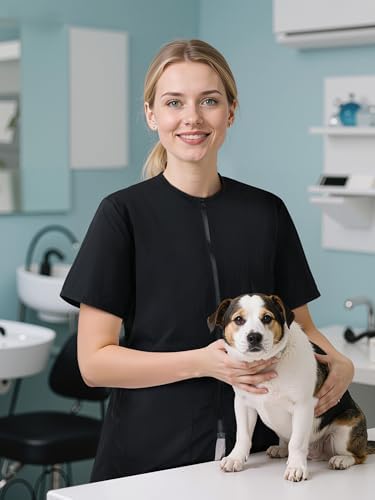Two pack Somsoc water-resistant salon smocks for pet stylists