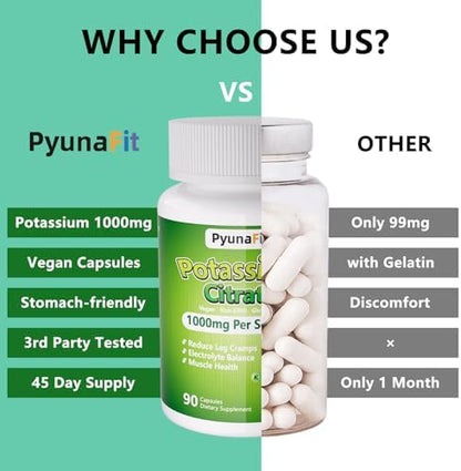 Two potassium capsules representing the single serving size for cardiovascular health protection