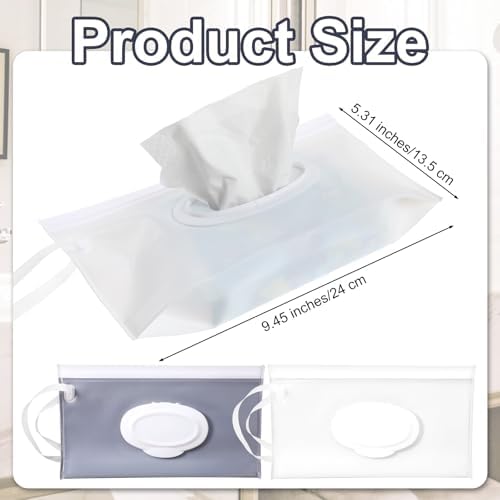 Side view of Bremorou refillable travel wipe container with strap