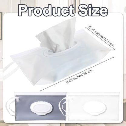 Side view of Bremorou refillable travel wipe container with strap