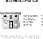 Silver replacement T-blades for professional barber trimmers