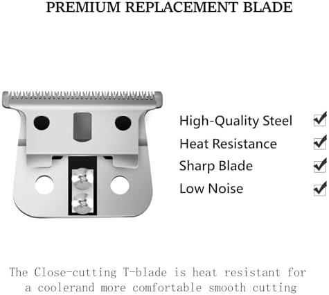 Silver replacement T-blades for professional barber trimmers