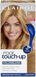 Clairol hair dye kit contents including color creme developer bottle and precision application brush