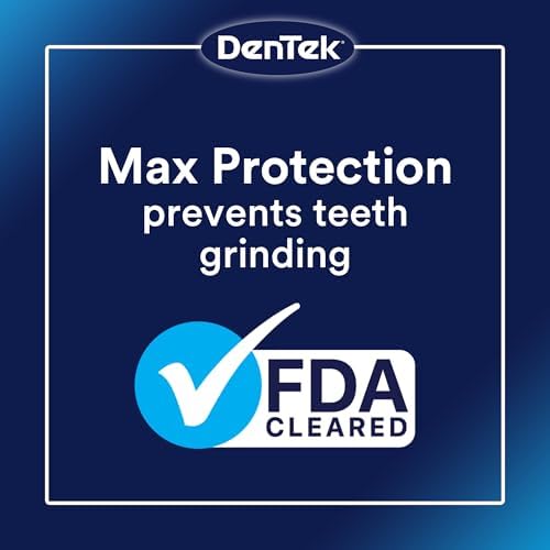 Premium clear dental guard by DenTek showing the dual layer material design for maximum bruxism protection.