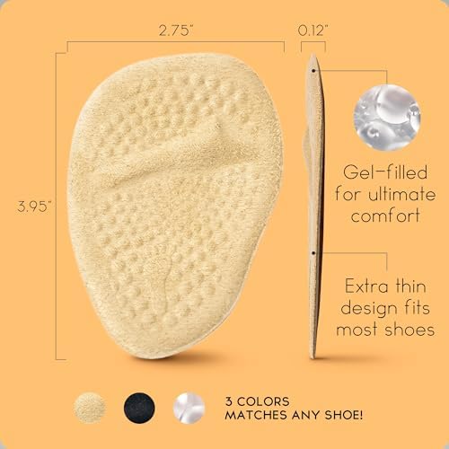 Walkize heel inserts for women being placed inside a high heel shoe for comfort.
