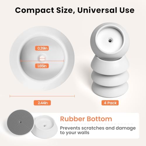 Mumeasy safety gate extender wall cups showcasing the non slip rubber backing for wall grip.